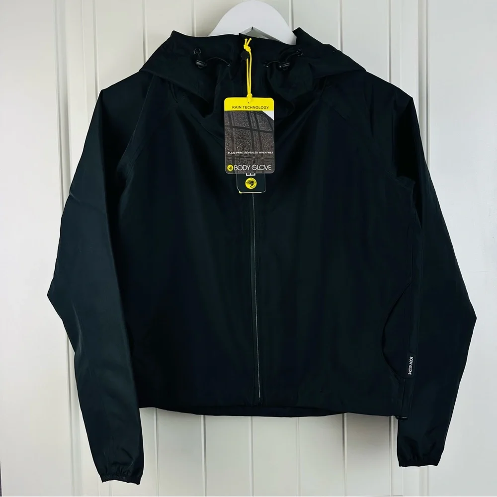 Body Glove black water resistant cropped windbreaker rain jacket size XS